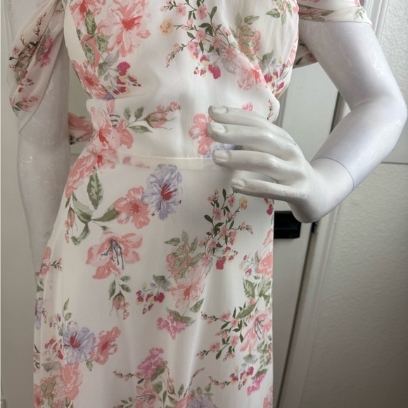 JJ’S HOUSE  Off the Shoulder Floor-Length Chiffon Bridesmaid Dress Size 22 #356 - Picture 8 of 16